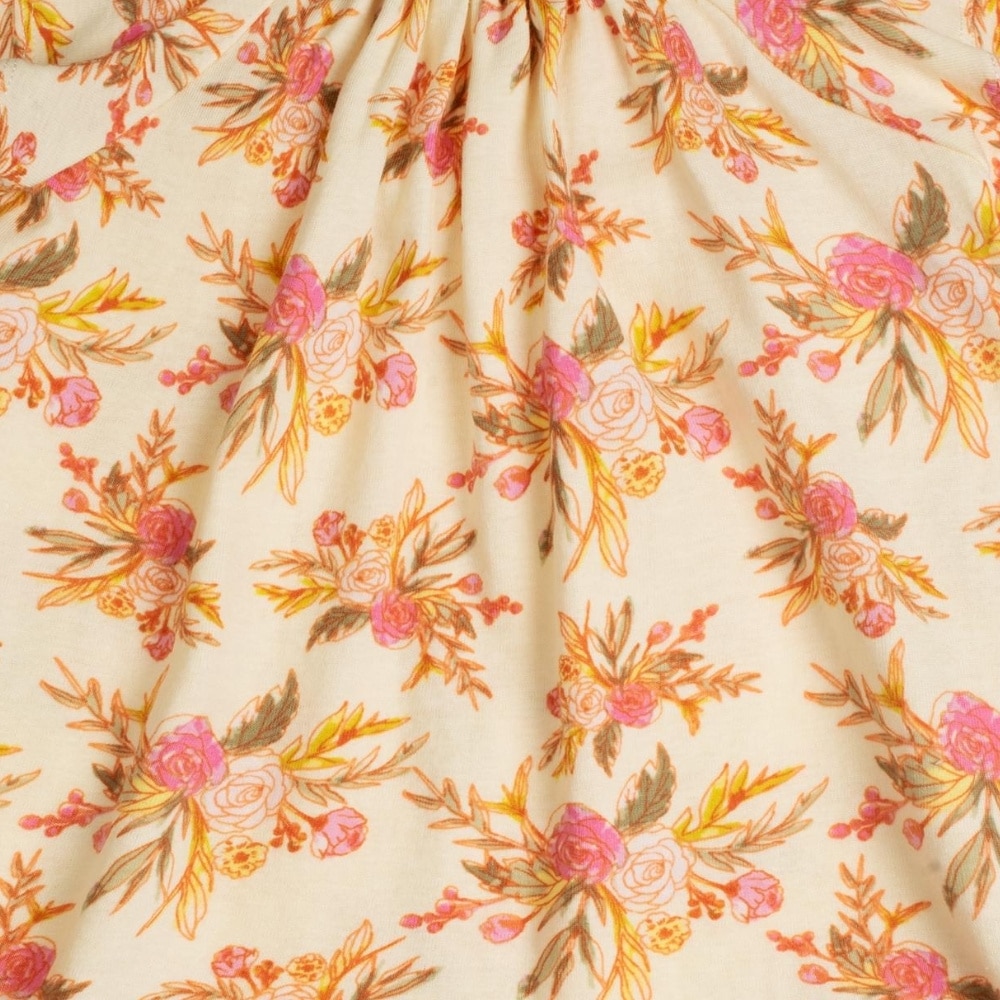 Vintage Floral Organic Dress Detail