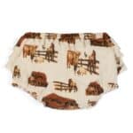 Homestead Organic Ruffle Bloomer Front by Milkbarn