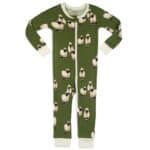 Valais Sheep Bamboo Zipper Pajama by Milkbarn