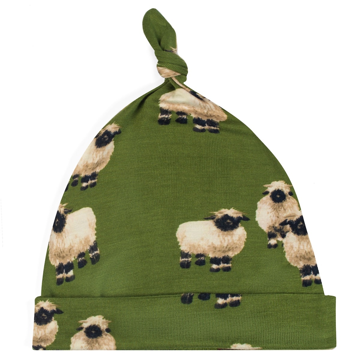 Valais Sheep Bamboo Knotted Beanie Hat by Milkbarn