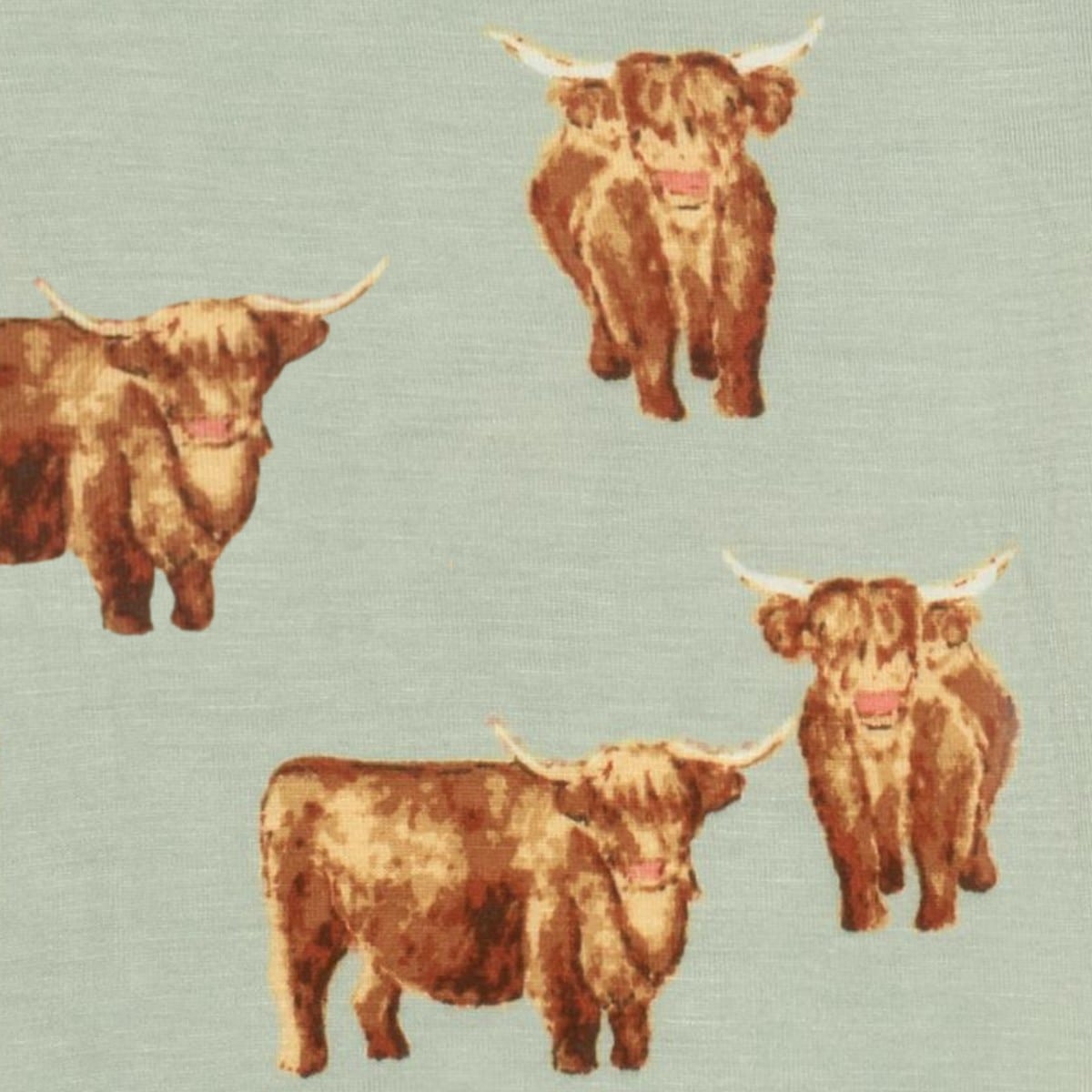 Highland Cow Print Detail by Milkbarn Kids