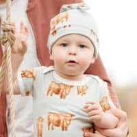 knotted Beanie Hat Highland Cow by Milkbarn