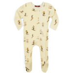 39241 - Organic Vintage Natural Ski Zipper Footed Pajama