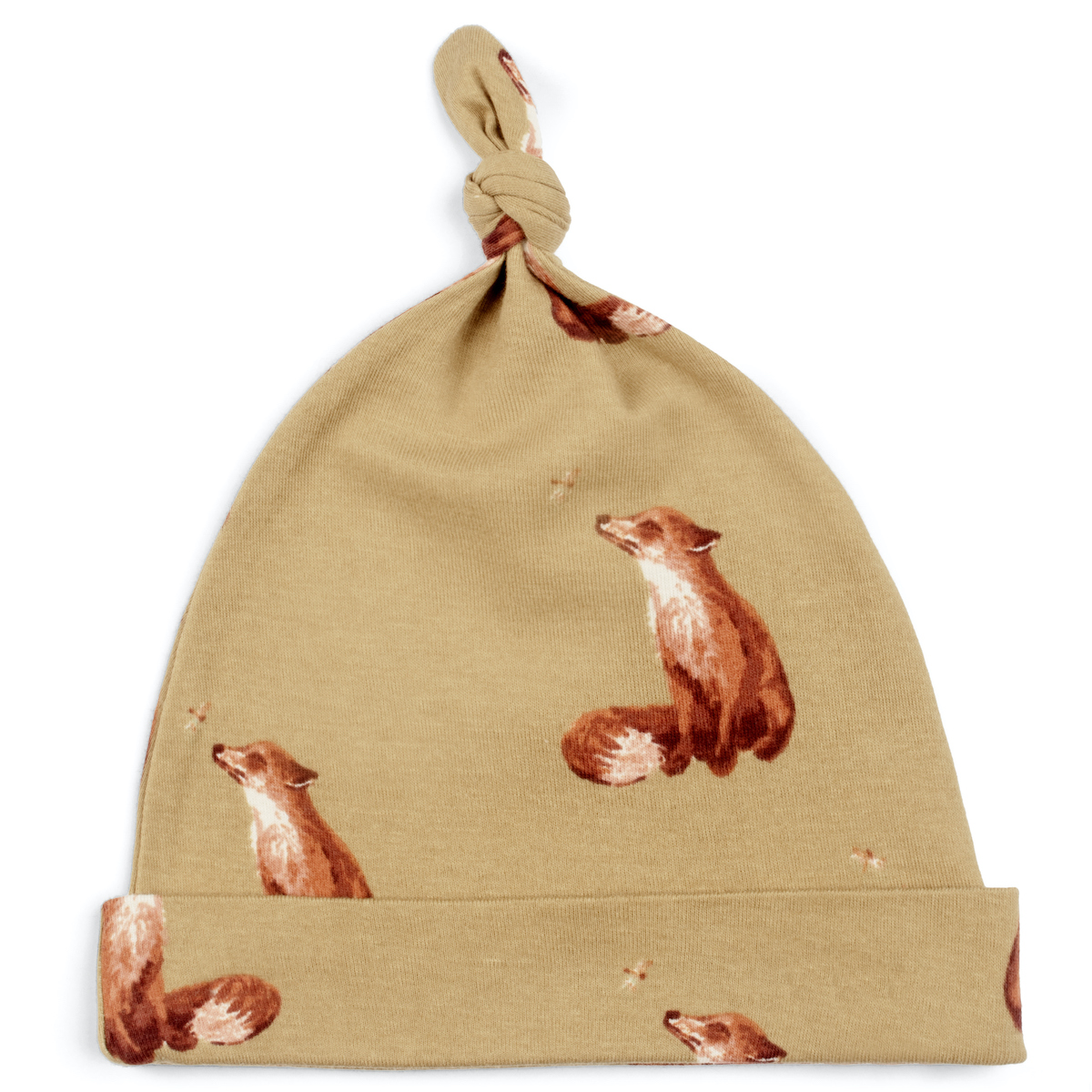43140 - Gold Fox Organic Cotton Knotted Beanie Hat
