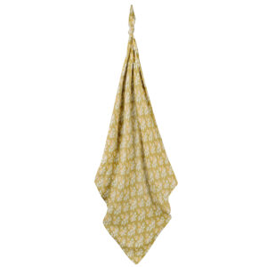 61139 - Organic Gold Floral Swaddle Blanket