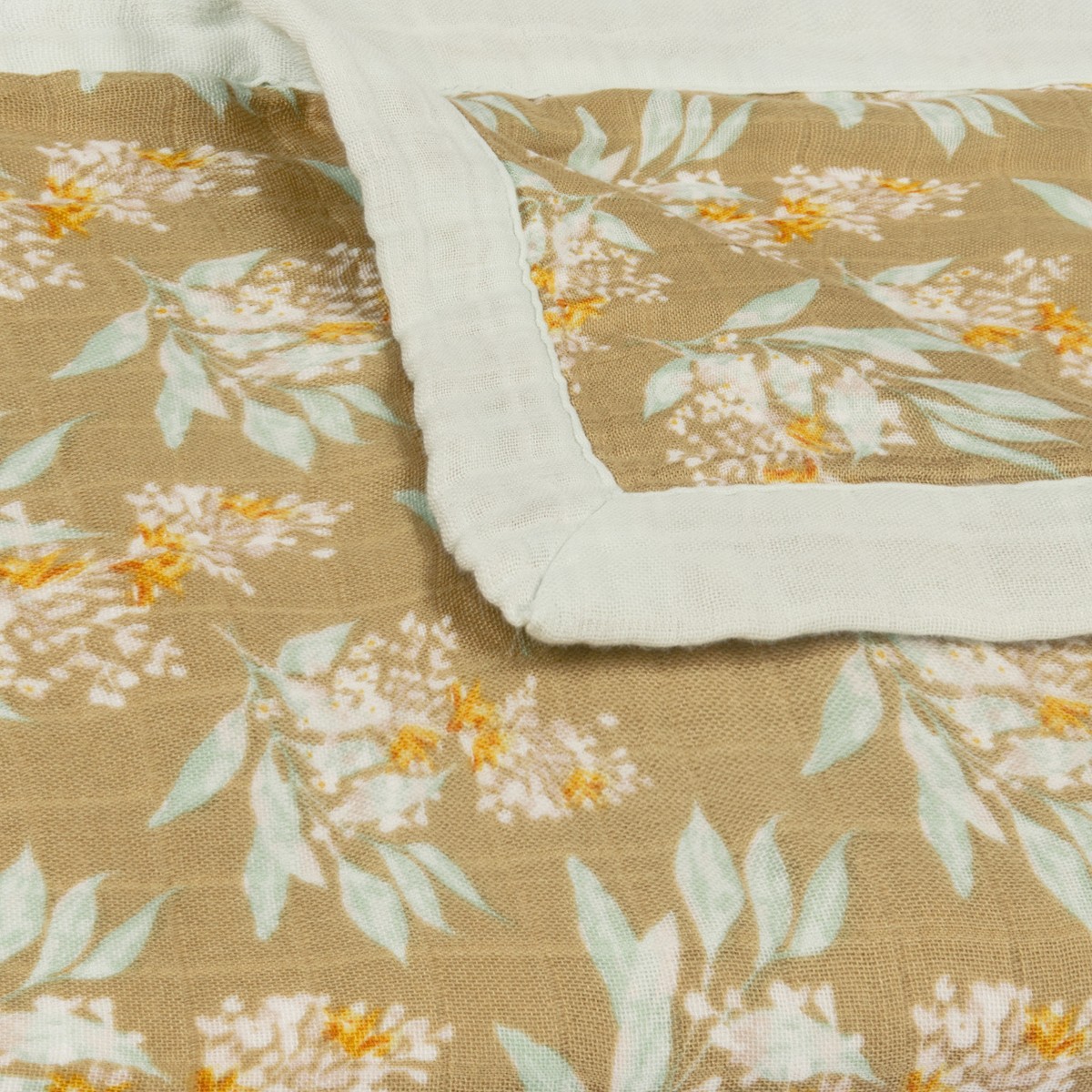 Vintage Floral Big Lovey Three-Layer Muslin Blanket