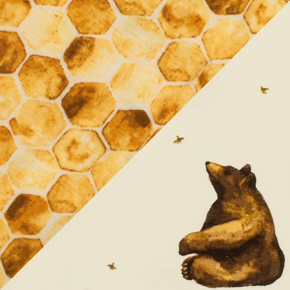 Honeycomb and Honey Bear Print