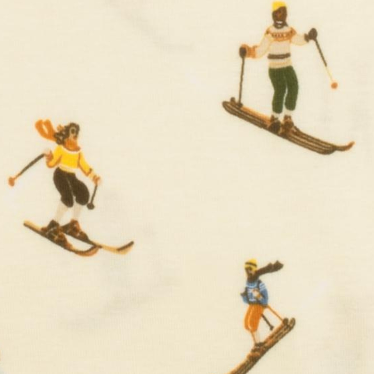 Vintage Natural Ski Print Detail Alternate 1