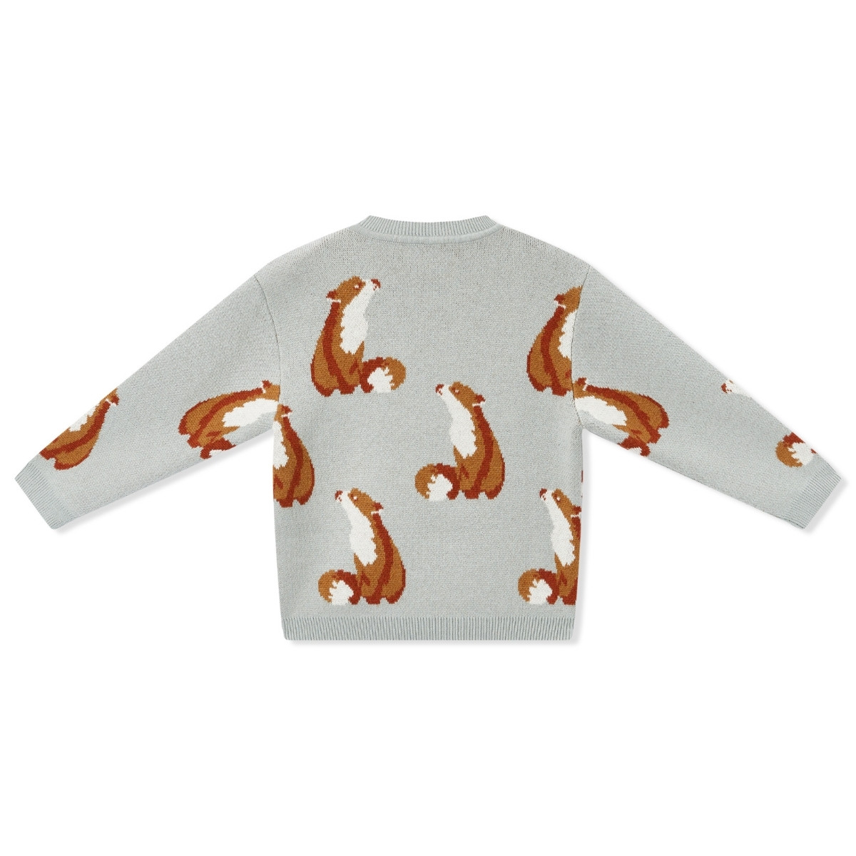 Fox Knitted Birdseye Jacquard Sweater | MILKBARN | Outerwear