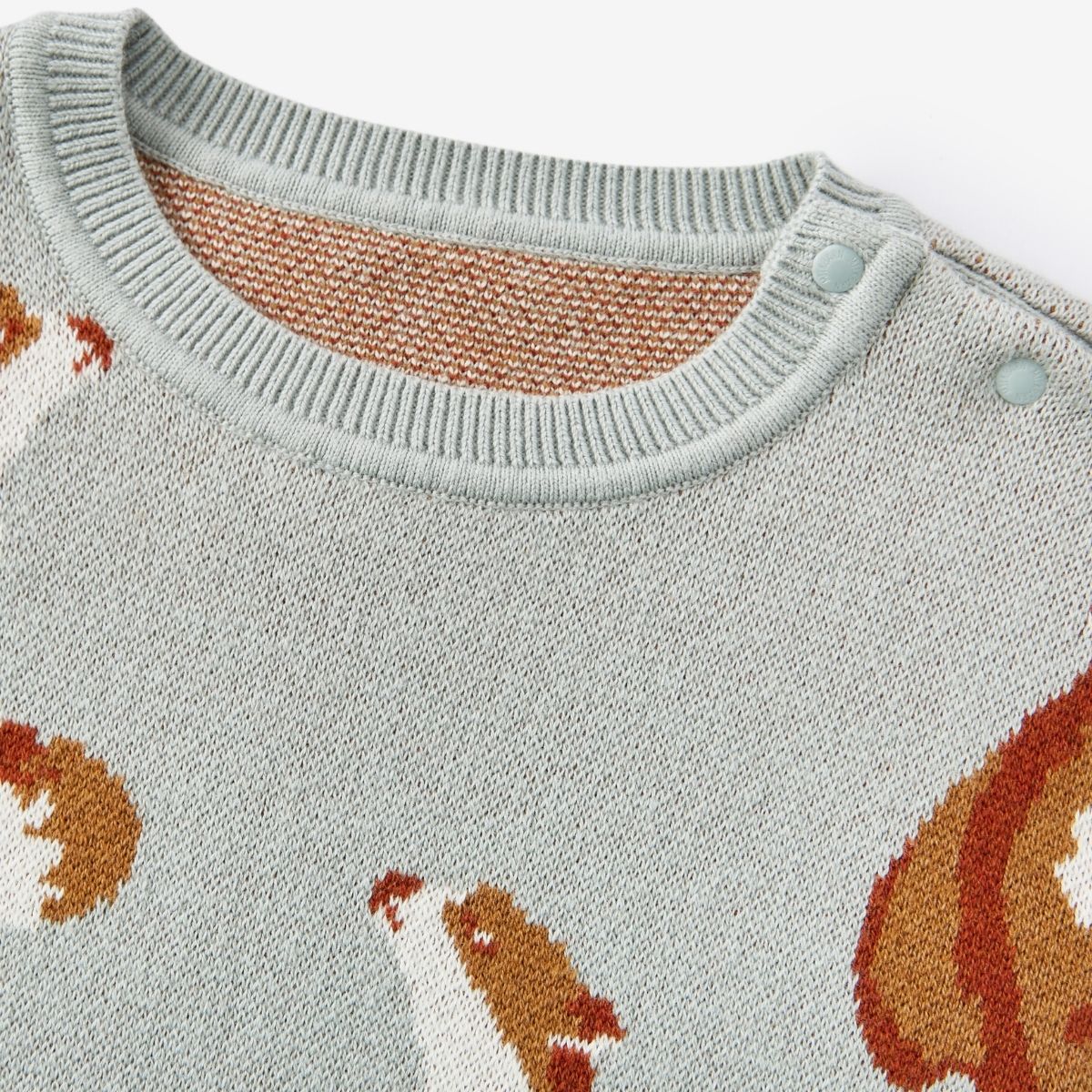 Fox Knitted Birdseye Jacquard Sweater | MILKBARN | Outerwear