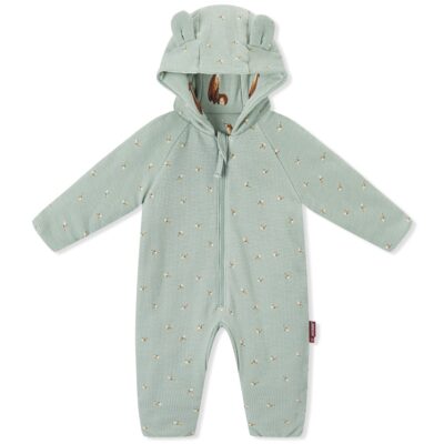 Dragonfly Reversible Waffle Knit Quilted Hooded Jumpsuit