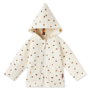 Little Honey Bear Reversible Waffle Knit Hooded Jacket